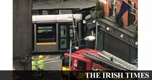 Luas tram, truck collide at north Dublin junction